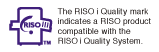 The RISO iQuality mark indicates a RISO product compatible with the RISO iQuality System